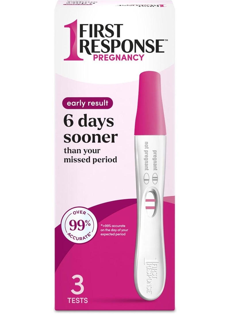 First Response Early Result Home Pregnancy Test – 3 Count with Fast and Highly Accurate Results - Image 1
